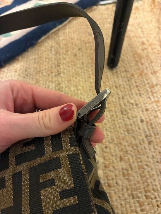 Fendi Brown and Dark Brown FF Canvas Messenger Bag - Picture 6 of 17